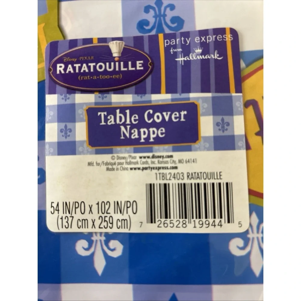 2 Hallmark Disney Ratatouille Table Clothes Table Cover 54